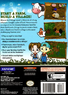 Harvest Moon - Magical Melody (Player's Choice) box cover back